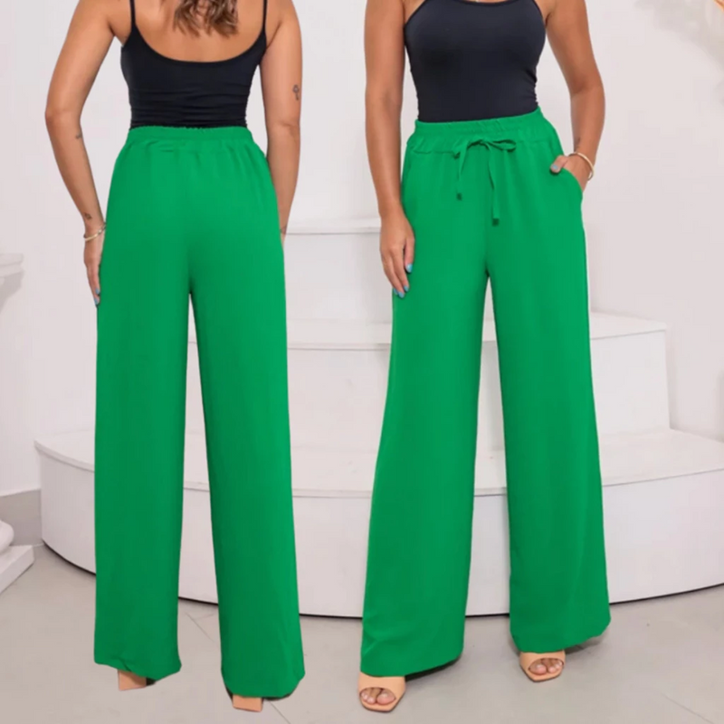 Kit 2 Calça Feminina Pantalona Duna | Cintura Alta com Bolso