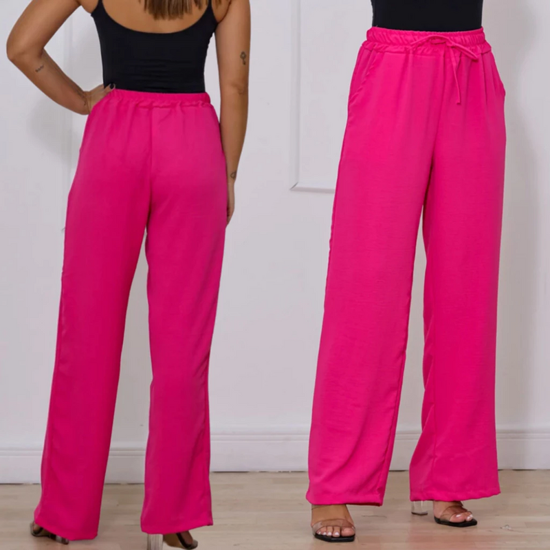 Kit 2 Calça Feminina Pantalona Duna | Cintura Alta com Bolso