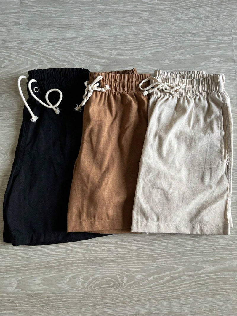 Kit 3 Bermudas em Linho Premium Shorts linho Dia dos Pais