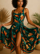 Kit Conjunto Body Maiô E Saida De Praia Premium