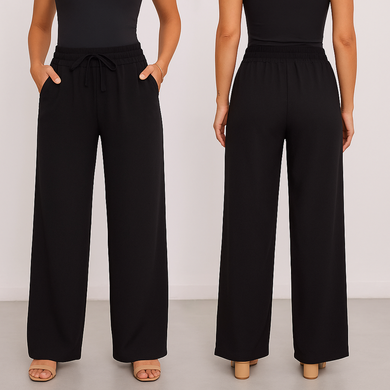 Kit 2 Calça Feminina Pantalona Duna | Cintura Alta com Bolso