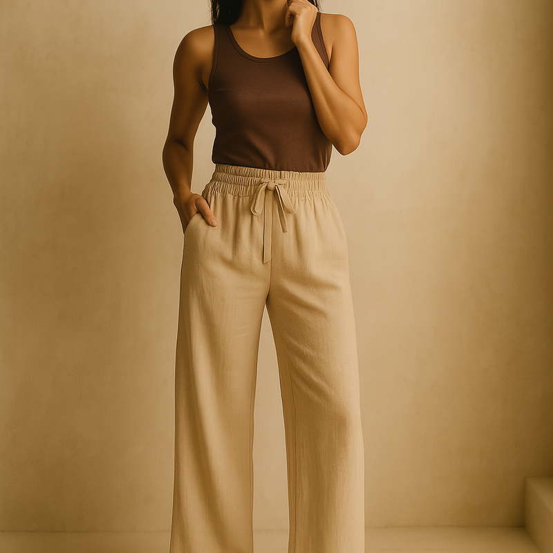 Kit 2 Calça Feminina Pantalona Duna | Cintura Alta com Bolso