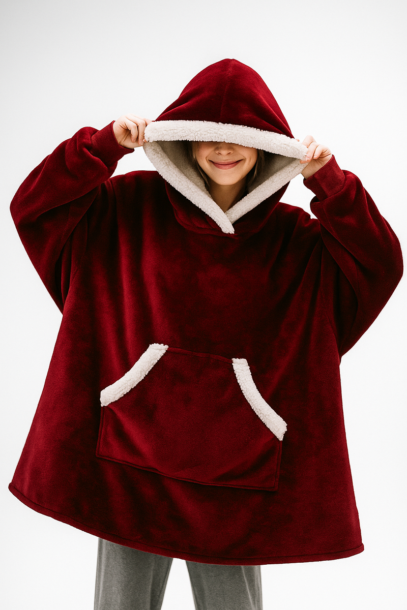 Moletom Cobertor Gigante Com Capuz - Cozy Wrap