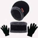 Kit Inverno Luva +Touca com gorro + Jaqueta Puffer
