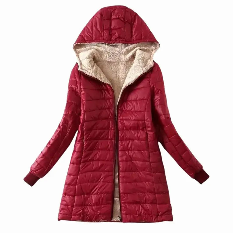 Casaco Impermeável Forrado de Lã com Zíper