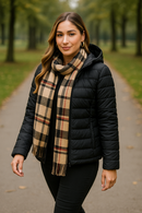 kit Jaqueta Puffer Feminina + Cachecol