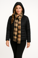 kit Jaqueta Puffer Feminina + Cachecol