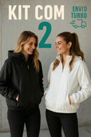 Kit com 2 Jaquetas Corta Vento Forradas