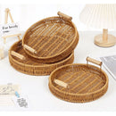 Bandeja Decorativa em Vime com Alças Mesa Posta - Bandeja de Café da Manhã em Vime Luxo Housee - Coleção Decoração Kito Magazine 