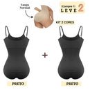Body Modelador - ShapeSlim [Compre 1 & Leve 2] Body Modelador - ShapeSlim [Compre 1 & Leve 2] Fiordi Brasil Tanga Normal Preto + Preto PP