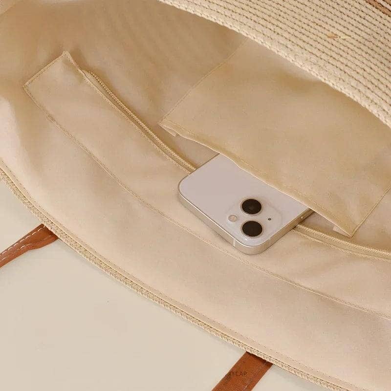 Bolsa de Palha Sacola Grande Kito Magazine 