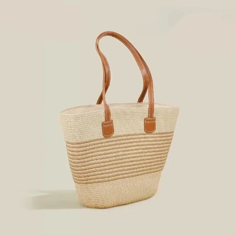 Bolsa de Palha Sacola Grande Kito Magazine Branco 