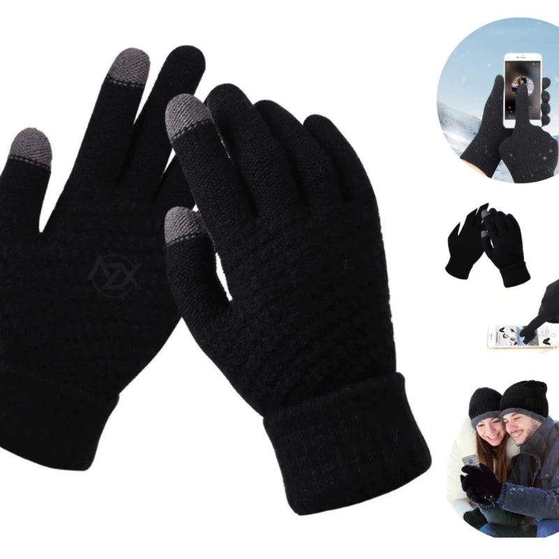 Kit Inverno Luva +Touca com gorro + Jaqueta Puffer