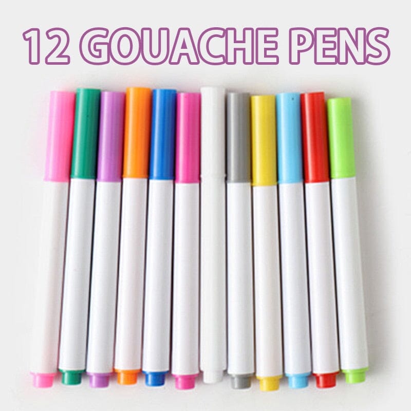 Caderno de Desenho Apagável - Desenhe sem Limite Kito Magazine 12 Canetinhas 