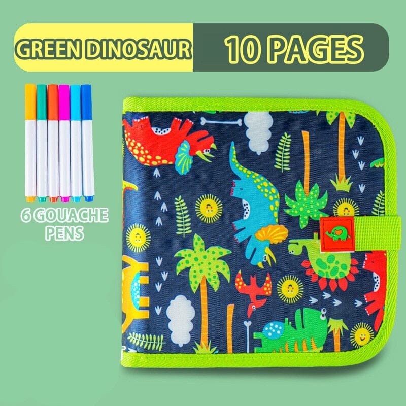 Caderno de Desenho Apagável - Desenhe sem Limite Kito Magazine Livro Verde 10 Páginas + 6 Canetas 