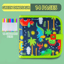 Caderno de Desenho Apagável - Desenhe sem Limite Kito Magazine Livro Verde 14 Páginas + 12 Canetas 