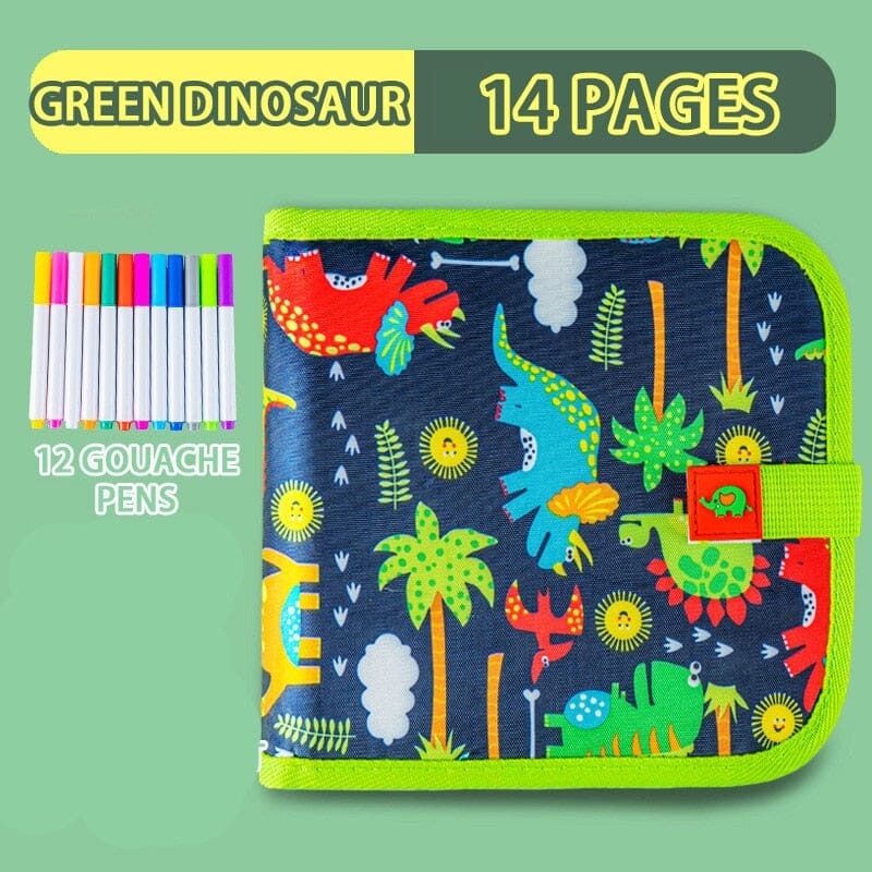 Caderno de Desenho Apagável - Desenhe sem Limite Kito Magazine Livro Verde 14 Páginas + 12 Canetas 