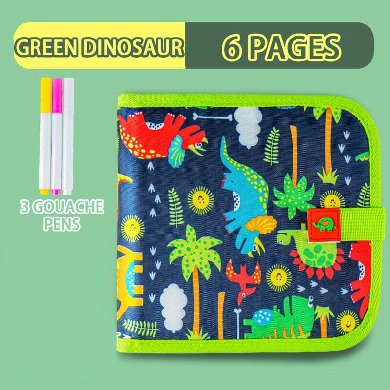 Caderno de Desenho Apagável - Desenhe sem Limite Kito Magazine Livro Verde 6 Páginas + 3 Canetas 