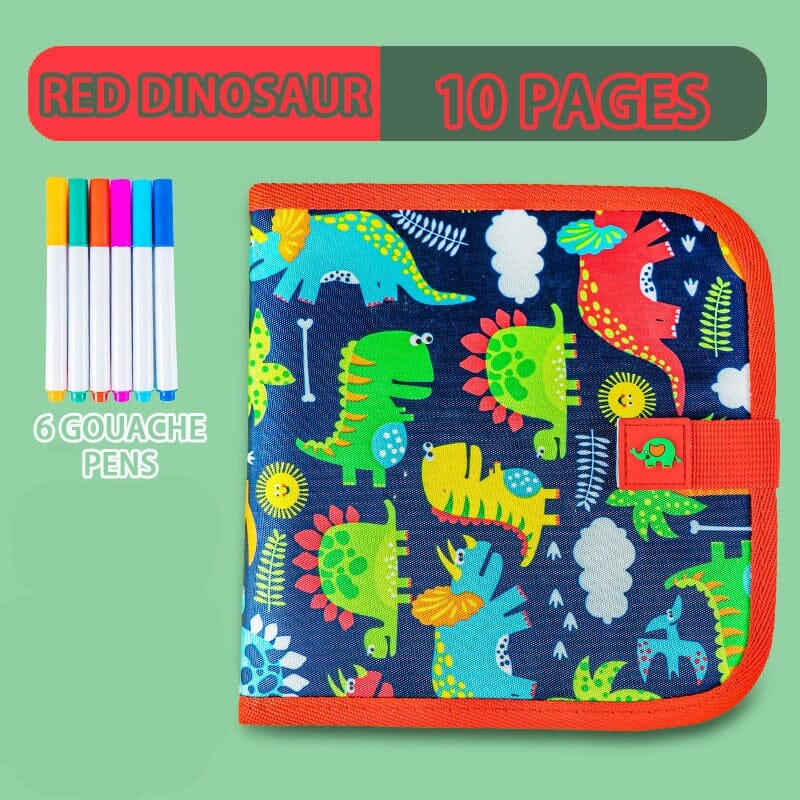 Caderno de Desenho Apagável - Desenhe sem Limite Kito Magazine Livro Vermelho 10 Páginas + 6 Canetas 