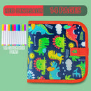 Caderno de Desenho Apagável - Desenhe sem Limite Kito Magazine Livro Vermelho 14 Páginas + 12 Canetas 