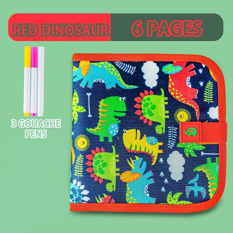 Caderno de Desenho Apagável - Desenhe sem Limite Kito Magazine Livro Vermelho 6 Páginas + 3 Canetas 