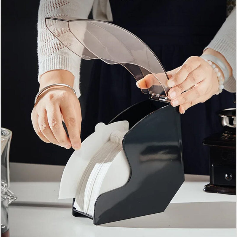 Caixa de Armazenamento para Filtro de Café - À Prova de Poeira Cozinha - Caixa de Armazenamento para Filtro de Café - À Prova de Poeira KITO MAGAZINE 