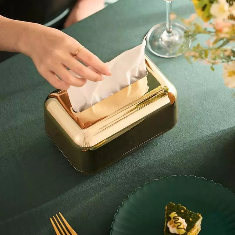 Caixa Porta Lenço Umedecido e Papel Cromado Escritório - Caixa Porta Lenço Umedecido e Papel Cromado Kito Magazine 