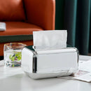 Caixa Porta Lenço Umedecido e Papel Cromado Escritório - Caixa Porta Lenço Umedecido e Papel Cromado Kito Magazine Prateado 