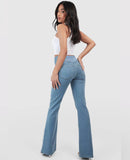 Calça Jeans Feminina Mab Ganga Wide Leg - Cintura Alta Cruzada Calça Jeans Feminina Mab Ganga Wide Leg - Cintura Alta Cruzada Kito Magazine 