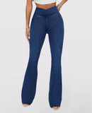 Calça Jeans Feminina Mab Ganga Wide Leg - Cintura Alta Cruzada Calça Jeans Feminina Mab Ganga Wide Leg - Cintura Alta Cruzada Kito Magazine 