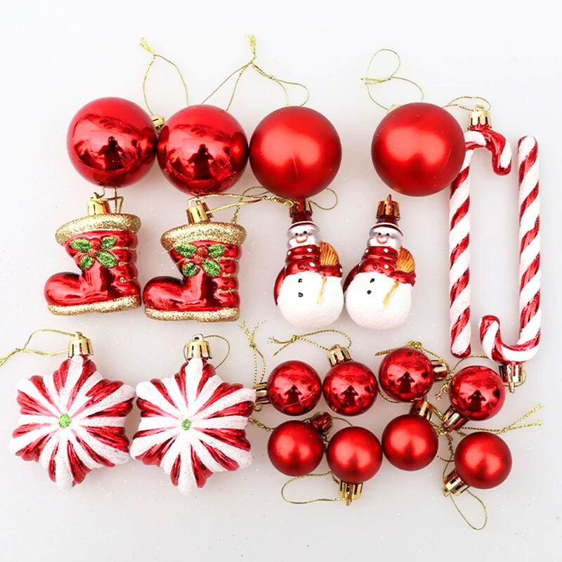 Conjunto de Decorações para Árvore de Natal Casa e Jardim - Conjunto de Decorações para Árvore de Natal Kito Magazine 