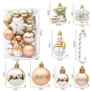 Conjunto de Decorações para Árvore de Natal Casa e Jardim - Conjunto de Decorações para Árvore de Natal Kito Magazine Champagne - 20 Unidades 