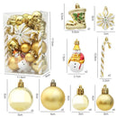 Conjunto de Decorações para Árvore de Natal Casa e Jardim - Conjunto de Decorações para Árvore de Natal Kito Magazine Dourado - 20 Unidades 