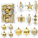 Conjunto de Decorações para Árvore de Natal Casa e Jardim - Conjunto de Decorações para Árvore de Natal Kito Magazine Dourado - 29 Unidades 