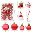Conjunto de Decorações para Árvore de Natal Casa e Jardim - Conjunto de Decorações para Árvore de Natal Kito Magazine Vermelho - 20 Unidades 