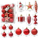 Conjunto de Decorações para Árvore de Natal Casa e Jardim - Conjunto de Decorações para Árvore de Natal Kito Magazine Vermelho - 29 Unidades 
