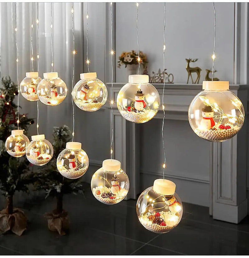 Cortina de Luzes em LED Globos Decoração de Natal Casa e Jardim - Cortina de Luzes em LED Globos Decoração de Natal KITO MAGAZINE 