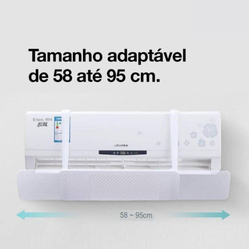 Defletor de Ar Condicionado Ajustável Casa e Jardim - Defletor de Ar Condicionado Ajustável KITO MAGAZINE 58-95cm Branco 