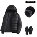 Kit Inverno Luva +Touca com gorro + Jaqueta Puffer