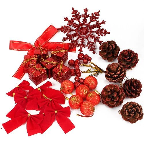 Enfeite de Natal Kit 30 Pendentes Para Árvore De Natal Casa e Jardim - Kit 30 Peças Enfeites Pendentes Para Arvore De Natal KITO MAGAZINE 