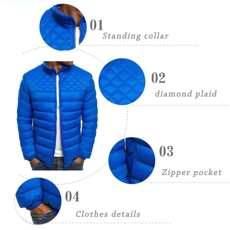 Jaqueta Masculina Puffer Impermeável Jaqueta Masculina Puffer Impermeável KITO MAGAZINE 