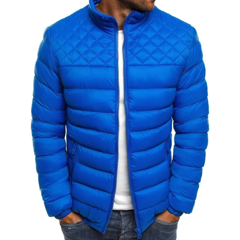 Jaqueta Masculina Puffer Impermeável Jaqueta Masculina Puffer Impermeável KITO MAGAZINE Azul P 
