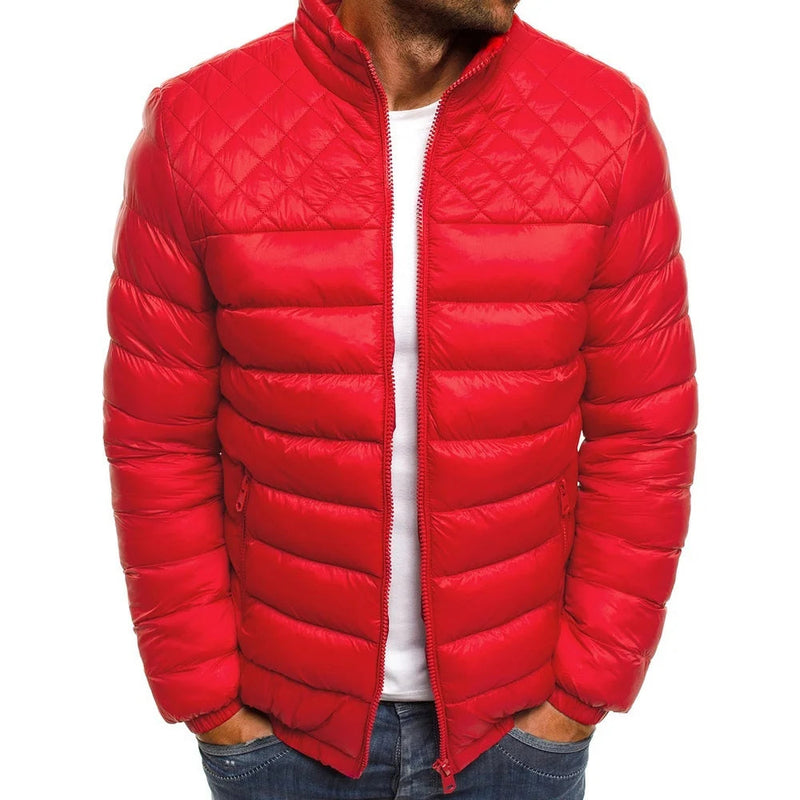 Jaqueta Masculina Puffer Impermeável Jaqueta Masculina Puffer Impermeável KITO MAGAZINE Vermelho P 