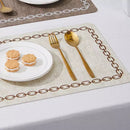 Jogo Americano Kit Descanso de Prato Quadrado Decorativo Mesa Posta - Jogo Americano Kit Descanso de Prato Quadrado Decorativo Kito Magazine Bege 1 peça 