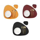 Jogo Americano Redondo em Couro 4 Lugares Mesa Posta - Jogo Americano Redondo em Couro 4 Lugares Kito Magazine 