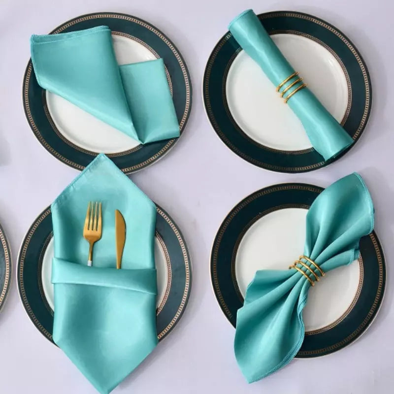 Jogo Guardanapos de Tecido Mesa Posta Cetim 12 peças Mesa Posta - Jogo Guardanapos de Tecido Mesa Posta Cetim 12 peças Kito Magazine 