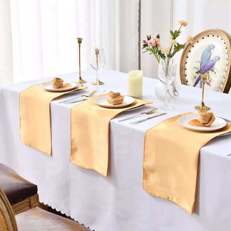 Jogo Guardanapos de Tecido Mesa Posta Cetim 12 peças Mesa Posta - Jogo Guardanapos de Tecido Mesa Posta Cetim 12 peças Kito Magazine 