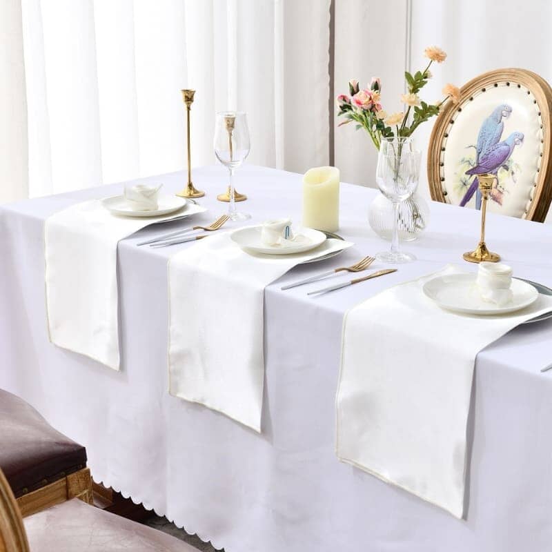 Jogo Guardanapos de Tecido Mesa Posta Cetim 12 peças Mesa Posta - Jogo Guardanapos de Tecido Mesa Posta Cetim 12 peças Kito Magazine 