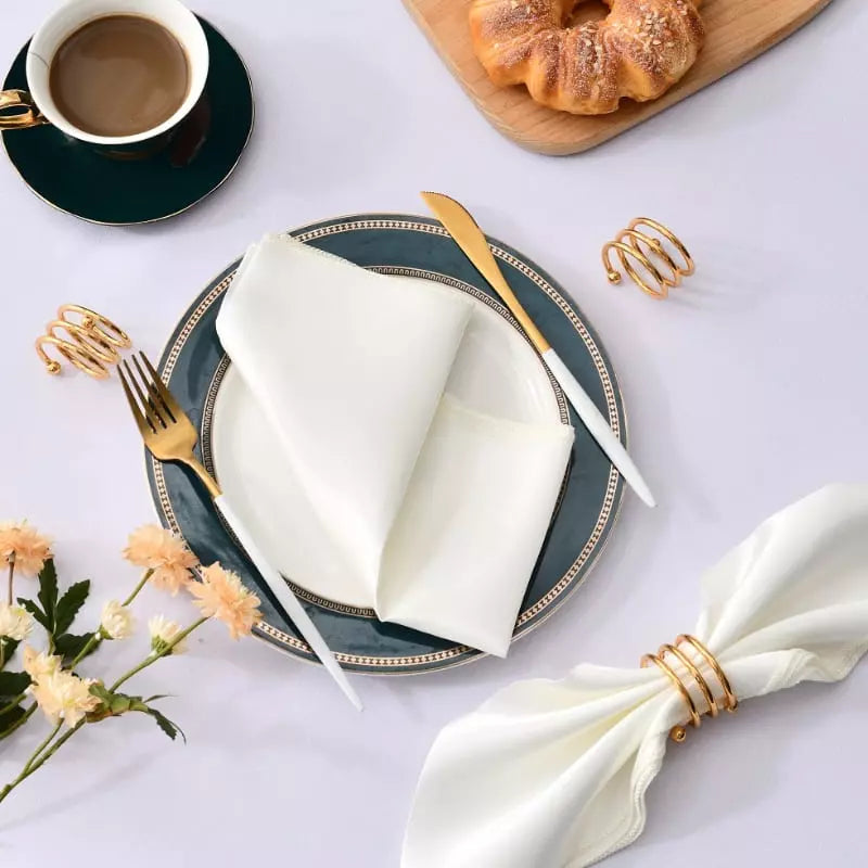 Jogo Guardanapos de Tecido Mesa Posta Cetim 12 peças Mesa Posta - Jogo Guardanapos de Tecido Mesa Posta Cetim 12 peças Kito Magazine Branco 12 peças 