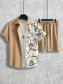 Kit Praia Bonanza Camisa + Bermuda Masculina Kit Praia Bonanza Camisa + Bermuda Masculina KITO MAGAZINE Nude P 